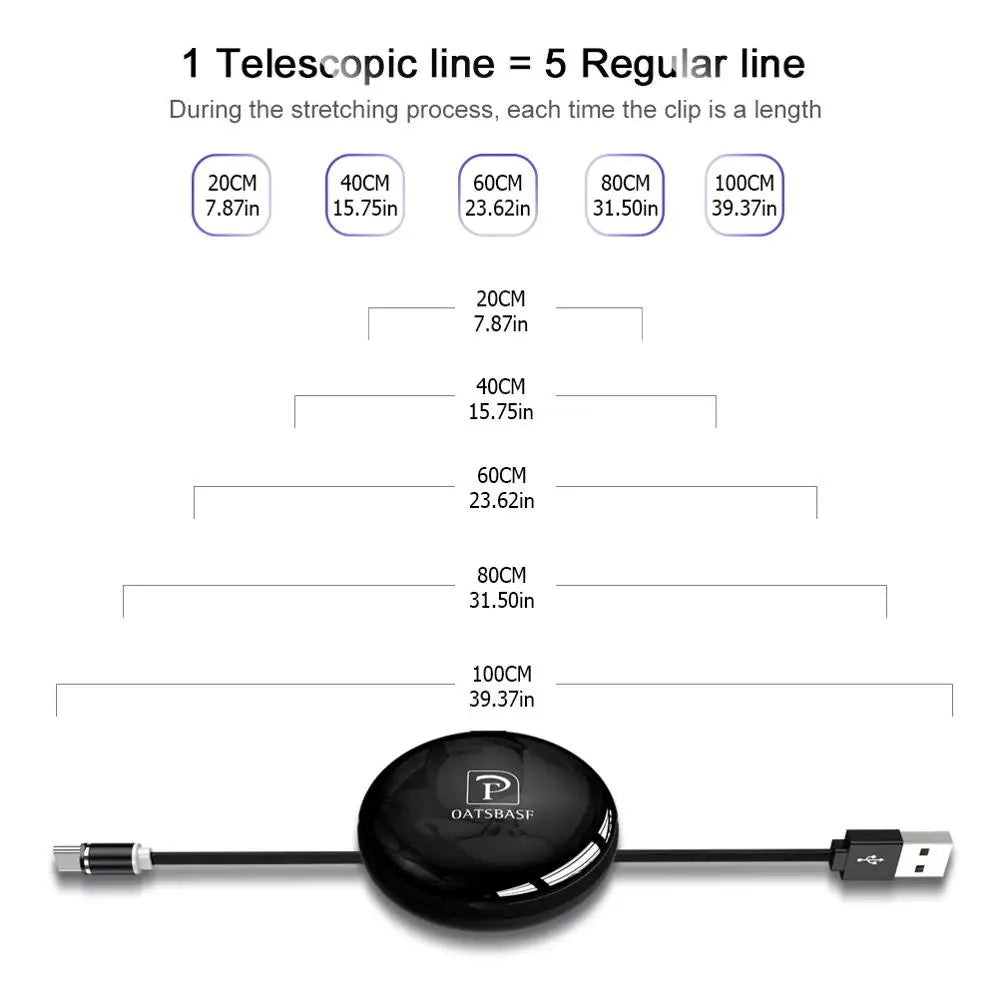 3 in 1 USB Cable Type C Magnetic Charger Micro USB Lightning Fast Charging Line Portable Cable