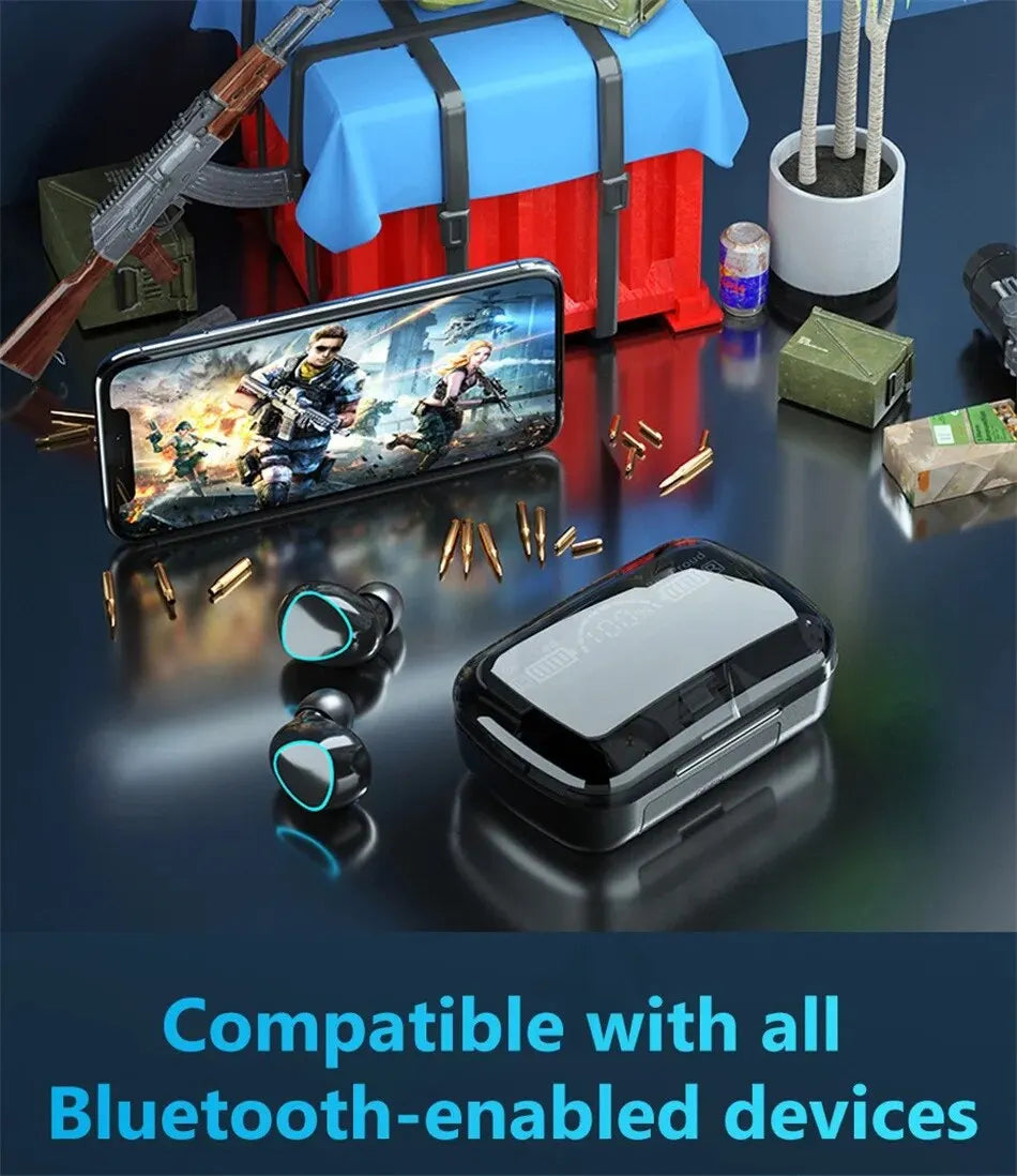 TWS Wireless Bluetooth Earphones, Gaming Earphones, Sports Earphones with Call Microphone 3D Surround Sound
