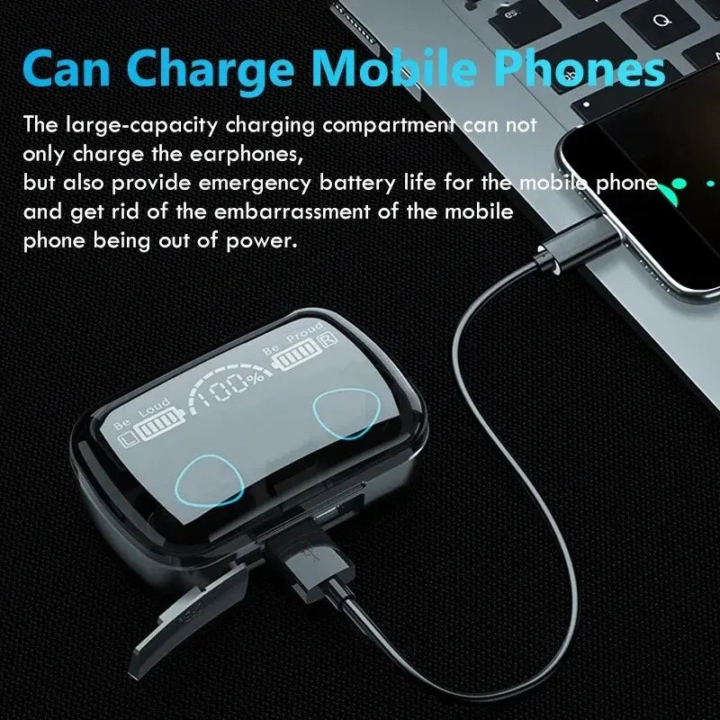TWS Wireless Bluetooth Earphones, Gaming Earphones, Sports Earphones with Call Microphone 3D Surround Sound