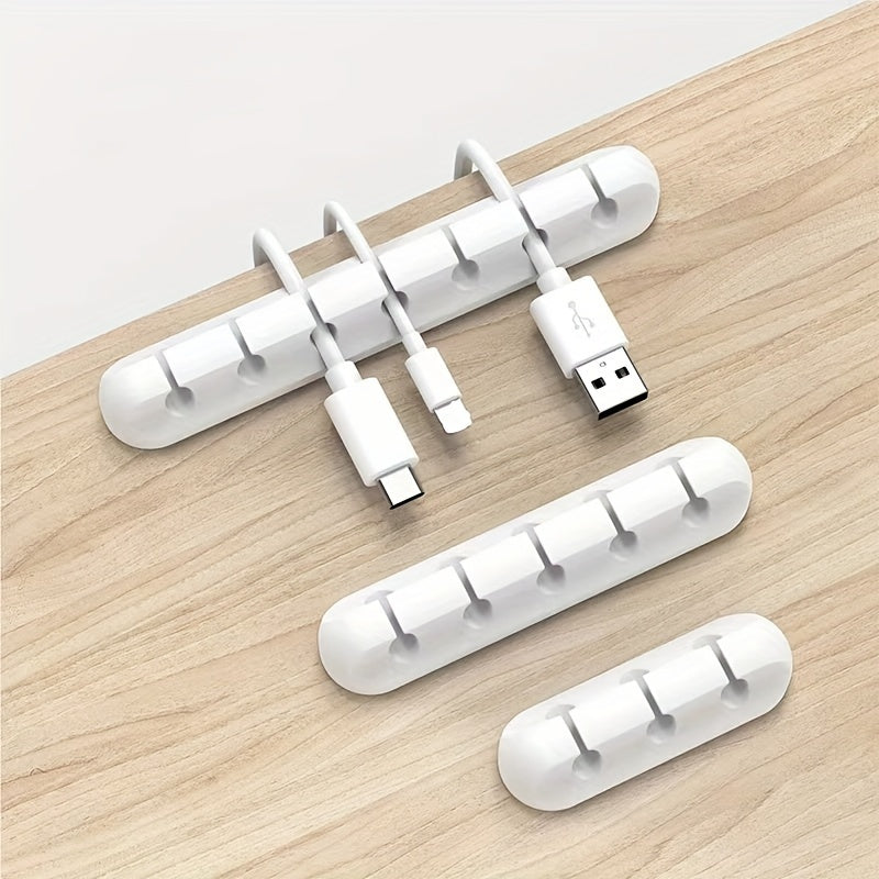[Silicone Organizer] Silicone Cable Organizer - Desktop Management Clip for Earphone, Mouse, and Power Cords
