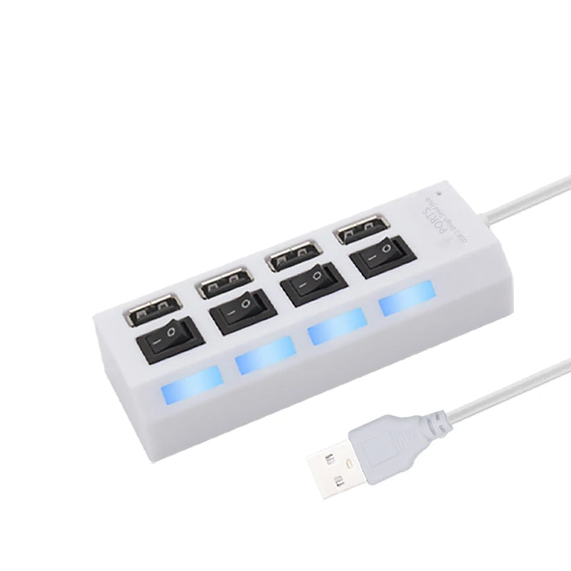 USB Hub USB Hub 2.0 Multi USB Splitter Hub USB Adapter USB Hub 7 Port Multiple Expander 2.0 USB Hub USB Port with Switch for PC