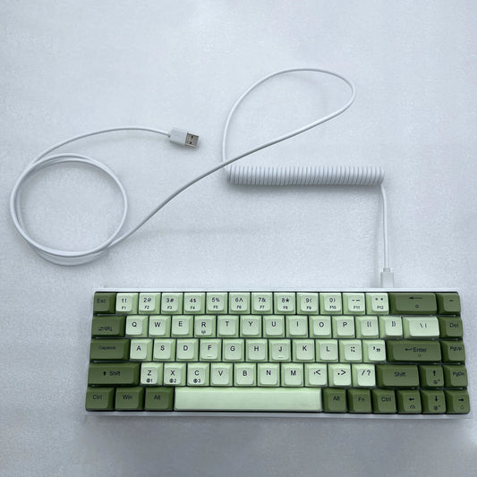 Mechanical Keyboard Coiled Cable Wire Type C USB Port Aviator Coiling Cable Desktop Computer Aviation Connector Data Cord Max 3M