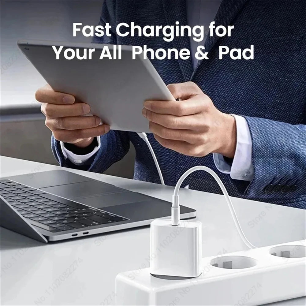 40W Fast Charger For iPhone 16 15 14 13 12 11 Pro Max USB-C Charger X XS XR 7 8 Plus USB Type C Cable Quick Charging Accessories