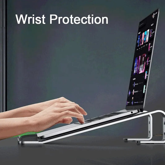 Ergonomic Laptop Stand Aluminum Alloy Laptop Stand  Aluminum Portable Laptop Stand for Base with Wrist Pad