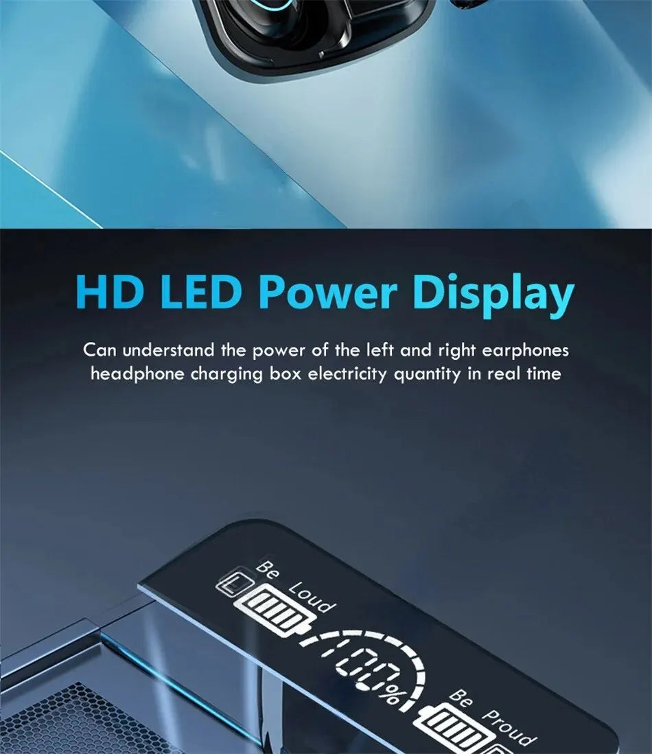 TWS Wireless Bluetooth Earphones, Gaming Earphones, Sports Earphones with Call Microphone 3D Surround Sound