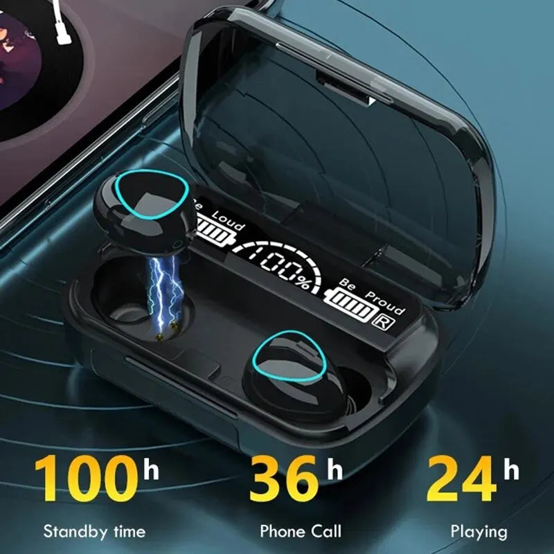TWS Wireless Bluetooth Earphones, Gaming Earphones, Sports Earphones with Call Microphone 3D Surround Sound