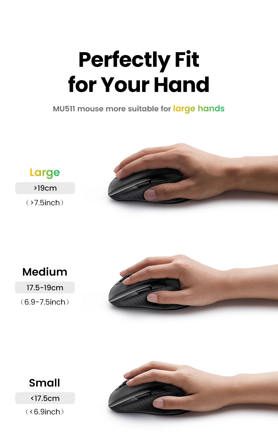 【NEW】UGREEN Wireless Mouse for Computer 1600DPI Silent Mouse with 2.4GHz USB Receiver for PC MacBook Tablet Laptop
