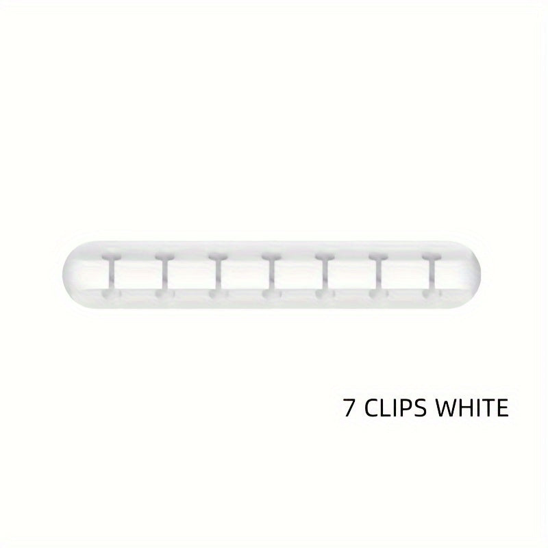 [Silicone Organizer] Silicone Cable Organizer - Desktop Management Clip for Earphone, Mouse, and Power Cords