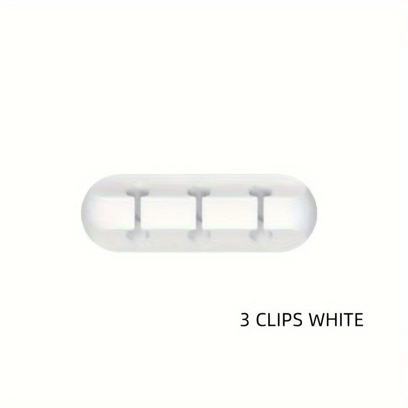 [Silicone Organizer] Silicone Cable Organizer - Desktop Management Clip for Earphone, Mouse, and Power Cords