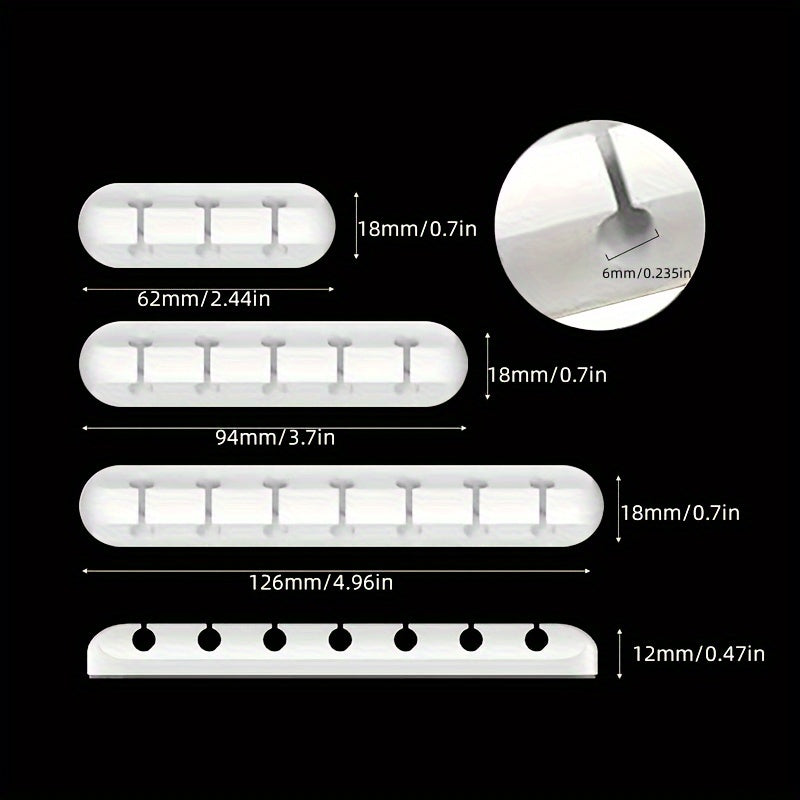 [Silicone Organizer] Silicone Cable Organizer - Desktop Management Clip for Earphone, Mouse, and Power Cords